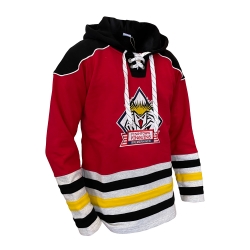 Fischtown Pinguins - Hockey Hoodie Stripe - red - Gr: 2XL